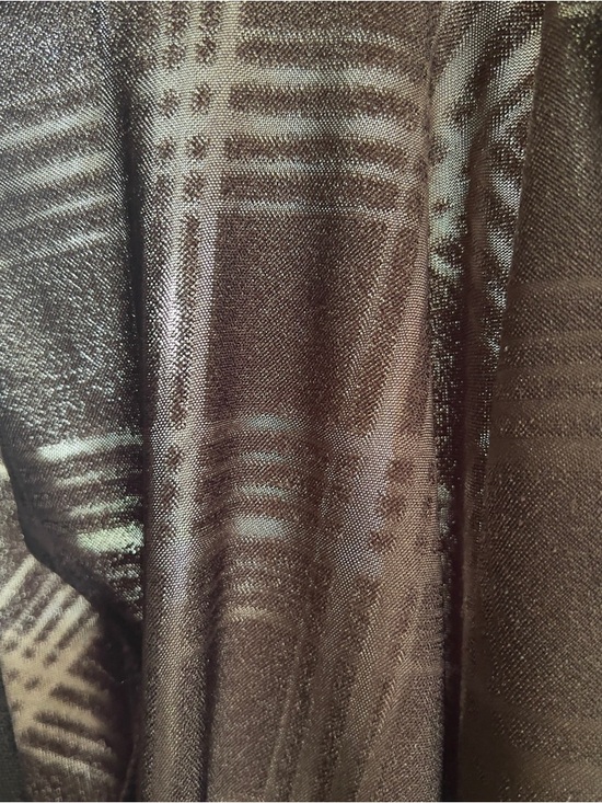 DONNA RICCO Vintage Women’s Brown Velvet Textured Plaid Print Maxi Dress size 8 - Picture 9 of 12